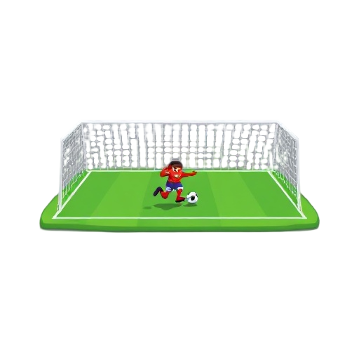 campo de futbol, donde la red se mueva con un gol