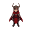 mage with red cape topdown view