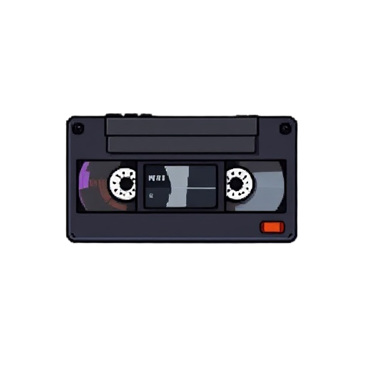 a vhs cassette tape. 8-bit pixel