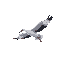 a flying japanese crane. 