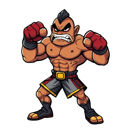 crea un personaje estilo videojuego de box llamado rex “ironstorm” vega, un luchador atlético con una mezcla de fuerza y técnica. su diseño debe mostrar energía, agresividad y velocidad. el personaje debe tener varios tipos de golpe, incluyendo:  jab rápi