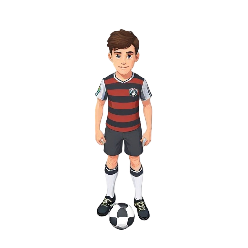 soccer player,  realistic proportions