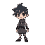 de un personaje pelo negro ropa celeste 