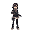 a cyberpunk girl with desert eagle gun