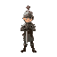 soldier with sword looking east