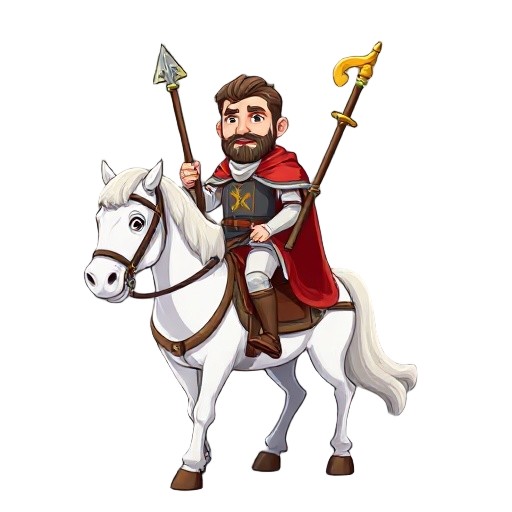 saint george riding his white horse