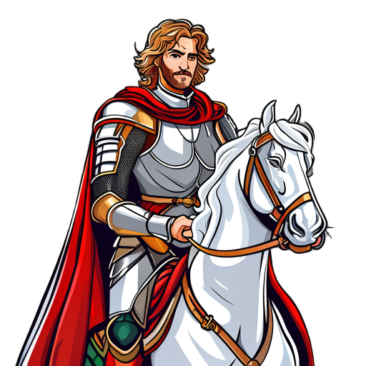 saint george riding his white horse