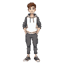 regular guy in athleisure outfit 