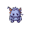 2d rpg monster sprite, chibi style, colorful and cute, in the style of "the world of magic" game, top-down view, simple but expressive design