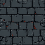 generate a seamless top-down pixel art wall tile with a worn sci-fi look. use dark grays, metallic tones, and subtle cracks, rust, and dirt for a rundown feel. no visible tiling seams.