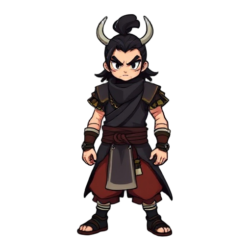 make a sprite of tanjiro kamado from demon slayer 