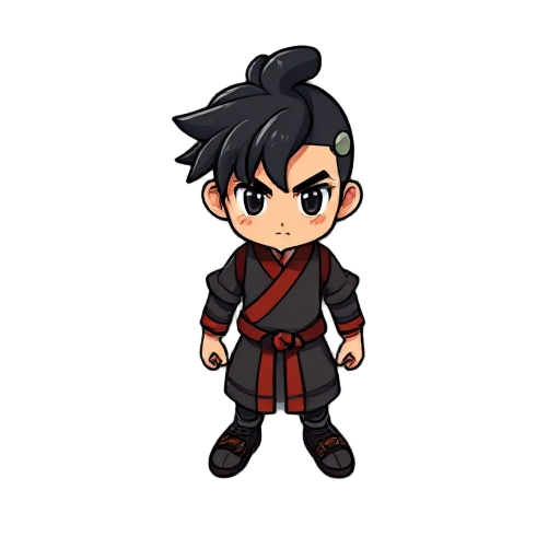 faça a sprite do tanjiro kamado em top down