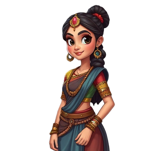 a real looking young woman pundit in indian attire