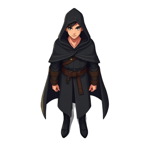 guy in a black cloak