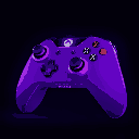 the xbox elite2 controller glows a bright, saturated purple color.