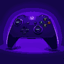 the xbox elite2 controller glows a bright, saturated purple color.