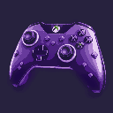 shiny xbox elite2 controller encrusted with purple purple stals-.