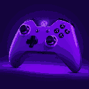 the xbox elite2 controller glows a bright, saturated purple color.