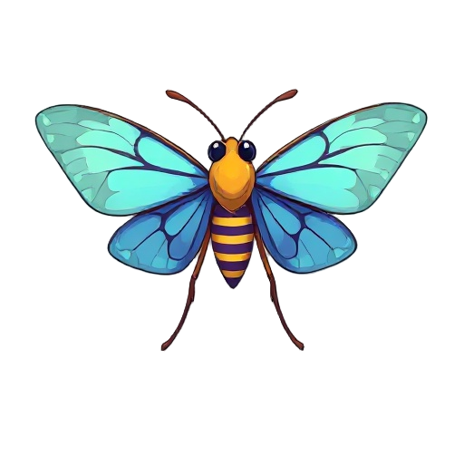 a moth, but 2-legged, tall and thin 