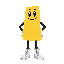cheese guy with black legs no arms and white boots