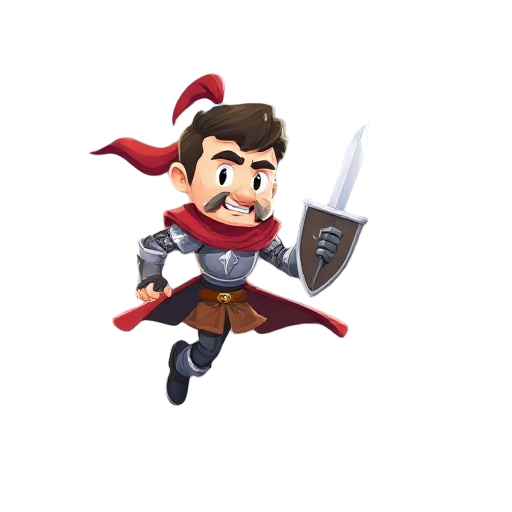 running man, fantasy, knight