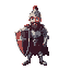 royal knight with huge shield