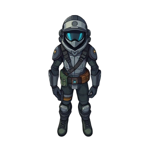 futuristic explorer humanoid 