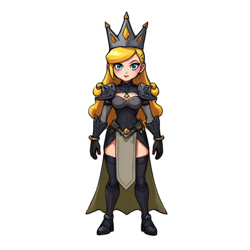 adult-pixel-art-yellow-haired-supremacist-tyrannical-strong-badass-queen 