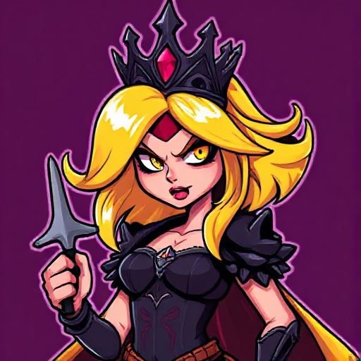 evil-adult-pixel-art-yellow-haired-supremacist-tyrannical-strong-badass-queen 