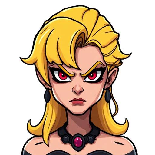evil-adult-pixel-art-yellow-haired-supremacist-tyrannical-strong-badass-queen 