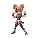 anime girl fighting pose