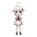 anime girl white hair red eyes