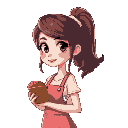 neapolitan haired young woman bakery girl
