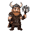viking, with leather armor
