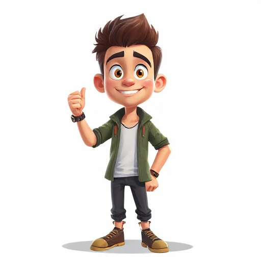 on man character human for front view , 1/4 view, side view turnaround  