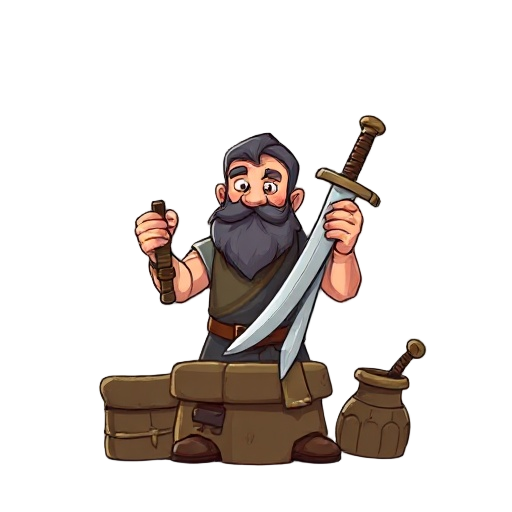 a blacksmith selling sword
