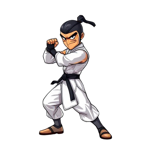 kung fu fighter white clothes side view same mortal kombat 