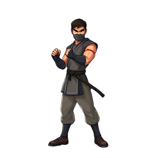 kung fu fighter side view same mortal kombat