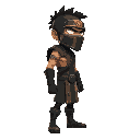 a side view of a new mortal kombat labubu mad max funny game character