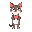 cat with heart on chest 