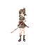 female with sword