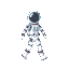 create a 4 frame walk animation for the same spaceman
