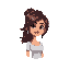 uma mulher com cabelo caacheado