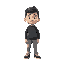 main character standing facing camera 