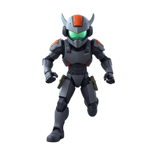cyborg hero running
