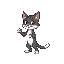criar sprite de 64px por 64px no estilo de jogo de plataforma com personagem sendo um gato branco cabeçudo