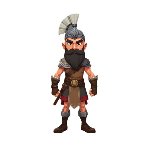 turkic warrior, game ready asset
