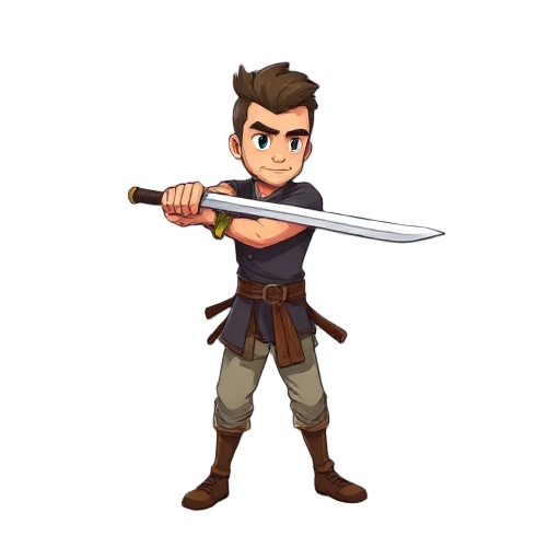 man with sword attack 