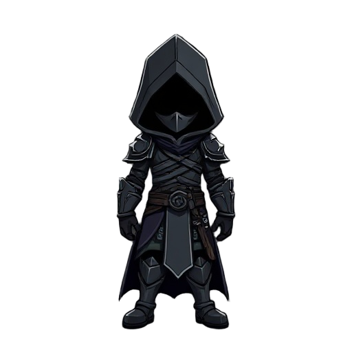 death, with schyte, armored, dark theme, no face, assassin-like