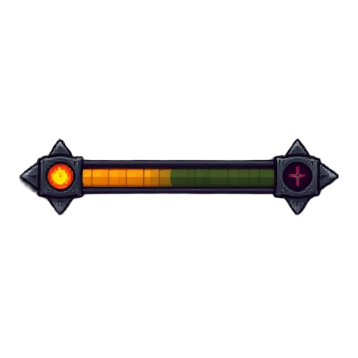 make a life bar for a boss in souls like style for a game 2d pixel 